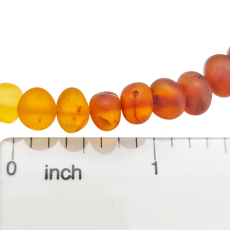 Matte Multi Color Amber Beaded Bracelet