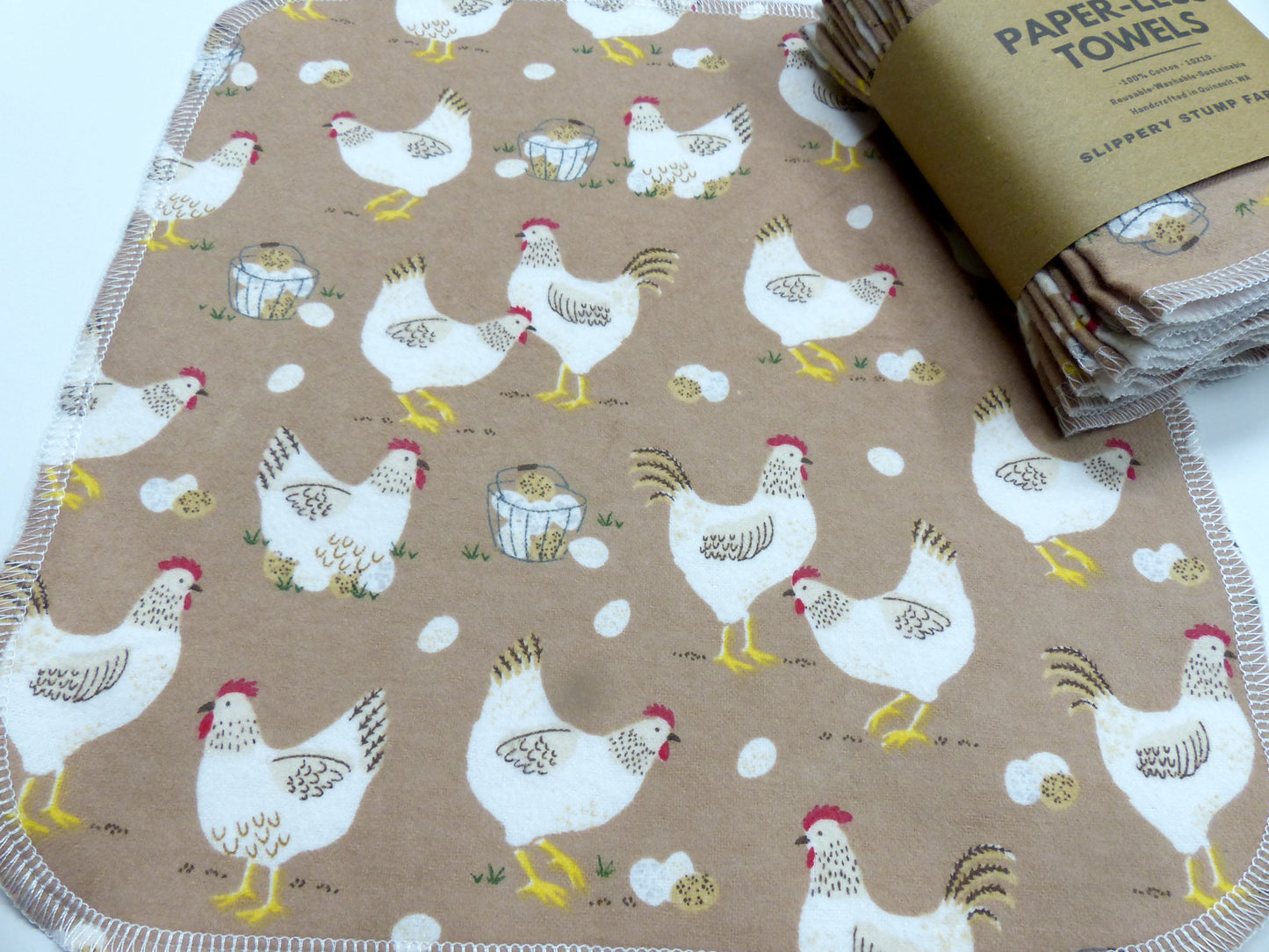 Paper LESS Towels-Reusable Paper Towels-Choose Your Chicken Print
