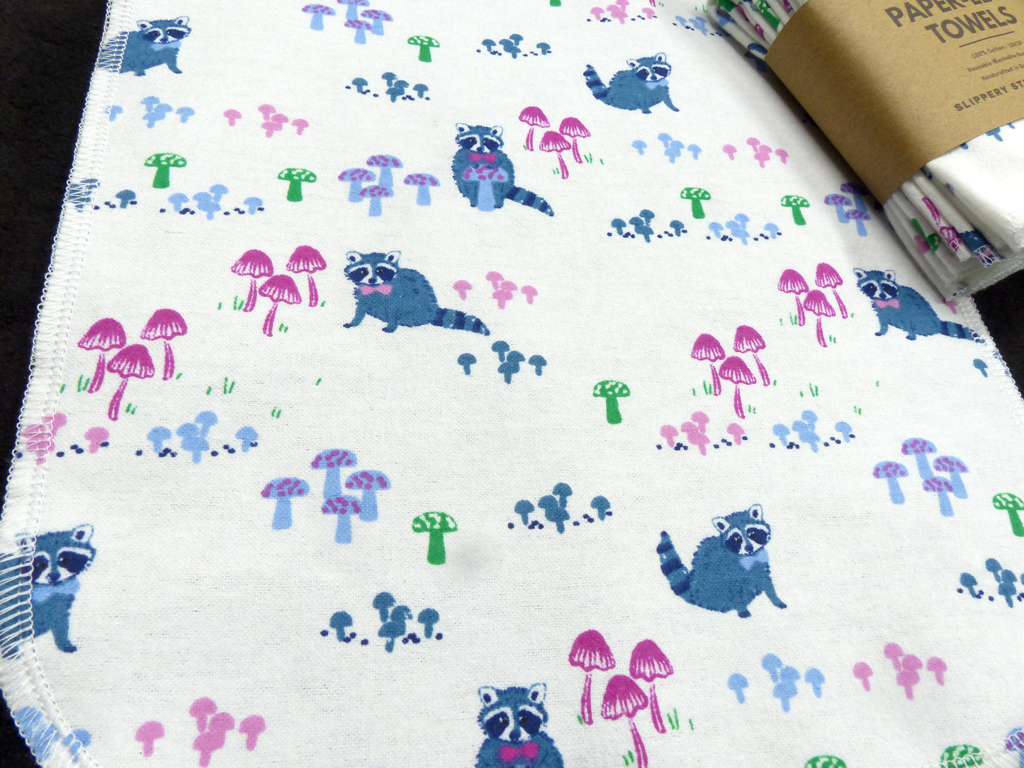Paper LESS Towels-Reusable Paper Towels-Choose Your Mushroom Print