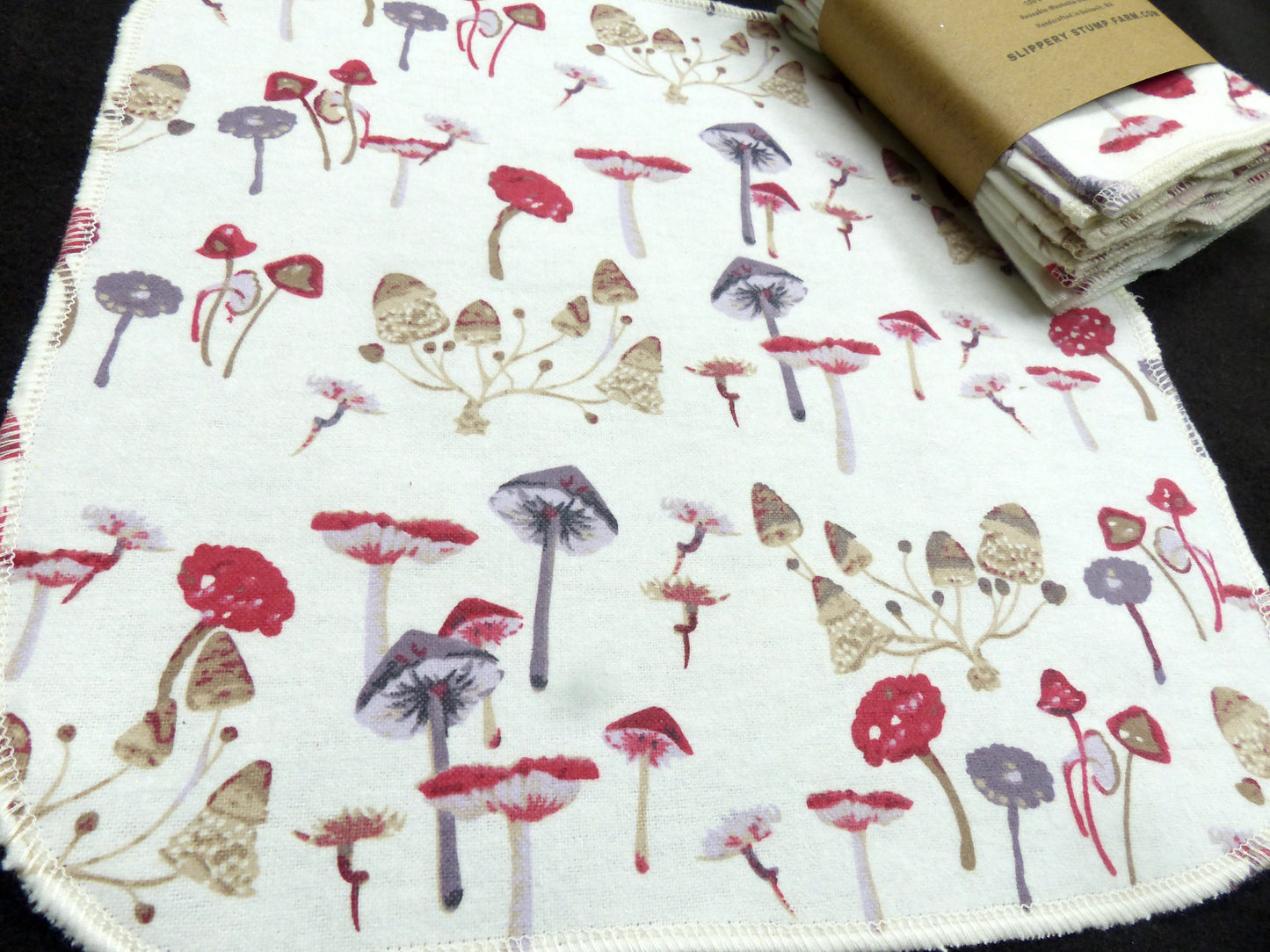 Paper LESS Towels-Reusable Paper Towels-Choose Your Mushroom Print