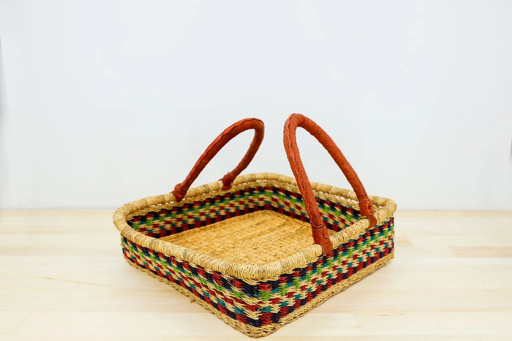 Square Bolga Basket Made in Ghana