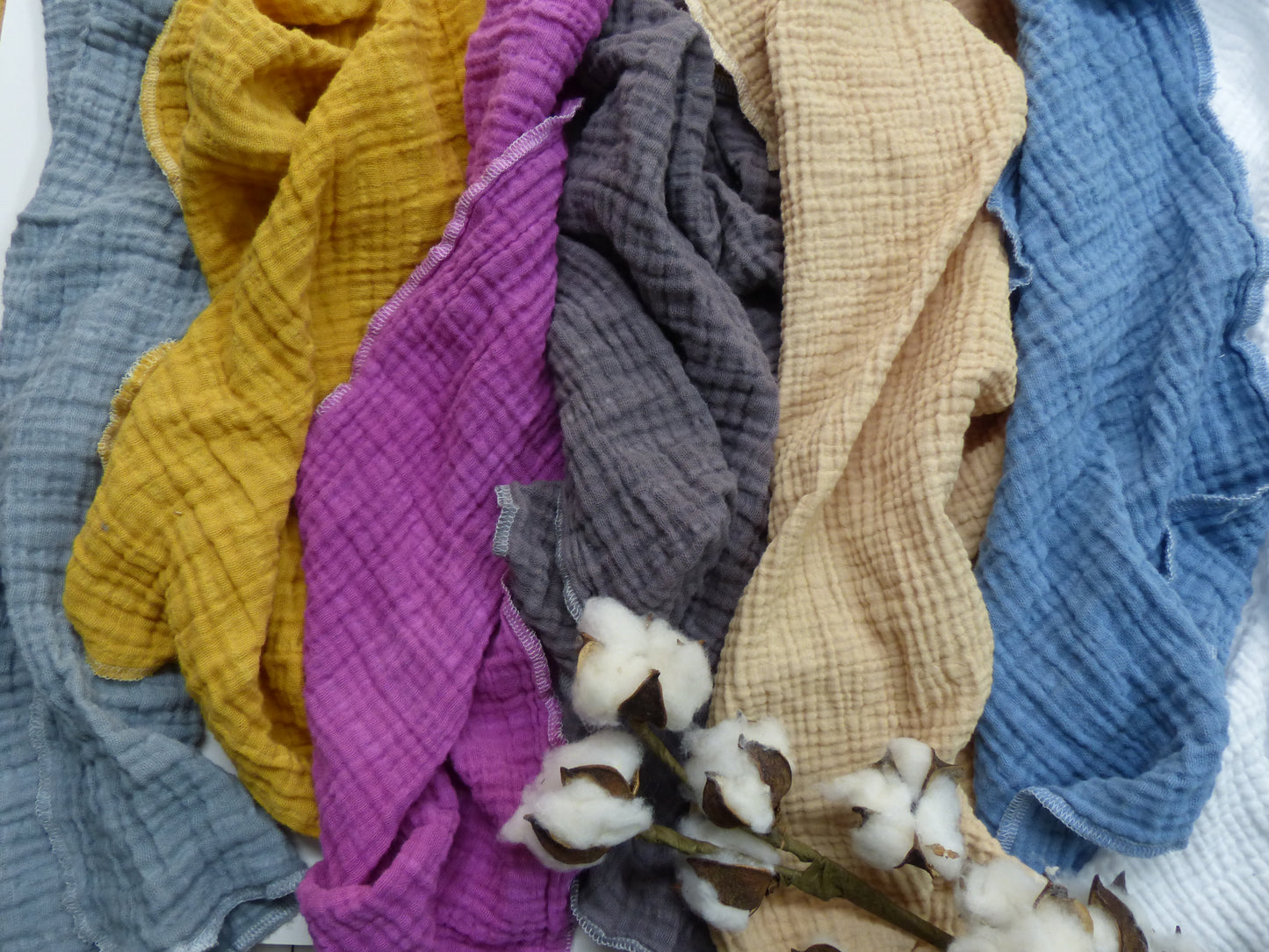 Tea Towels-Double Cotton Gauze-Hand Dyed-Fast Drying